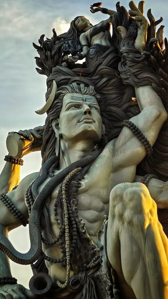 58-foot Azhimala Gangadhareshwara Shiva statue by the sea