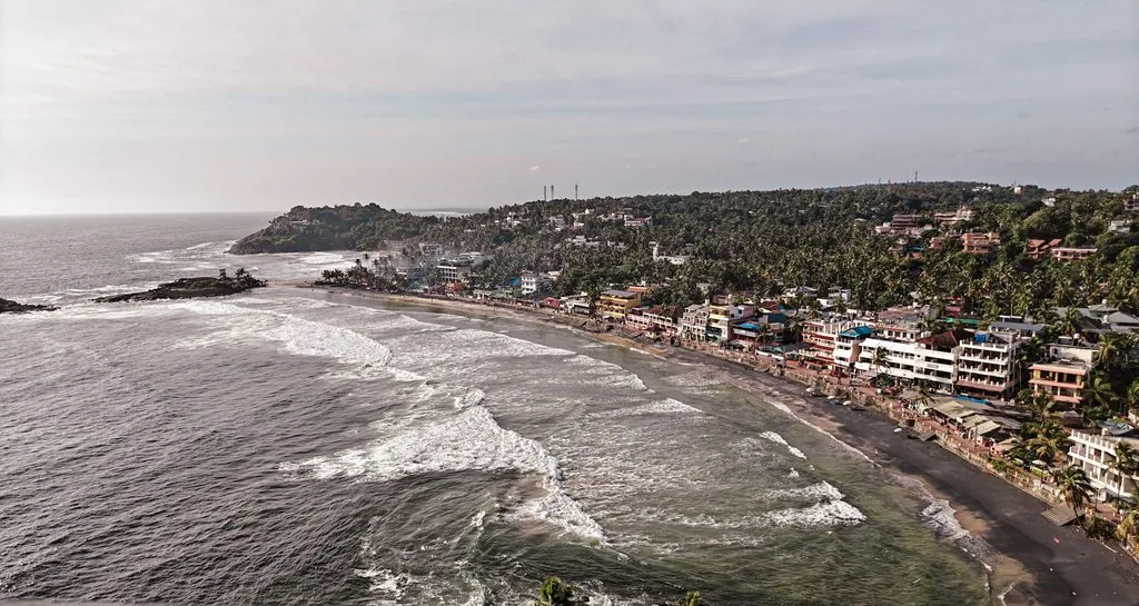 Kovalam beach and lighthouse, Kerala